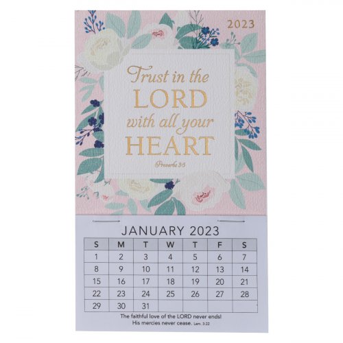 2023 Trust in the LORD Mini Magnetic Calendar - Proverbs 3:5