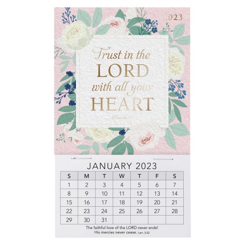 2023 Trust in the LORD Mini Magnetic Calendar - Proverbs 3:5