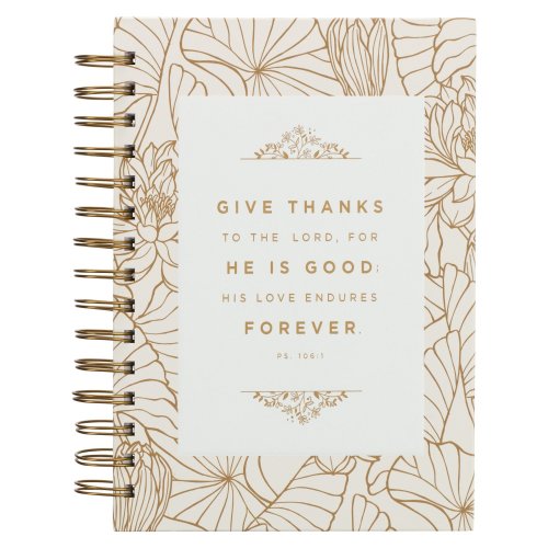 Journal Wirebound LG Give Thanks Ps. 106:1