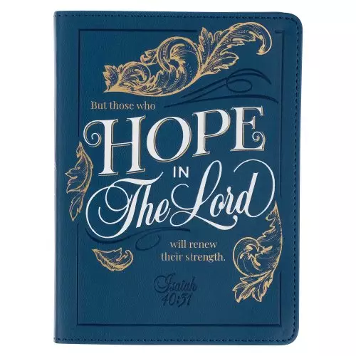 Journal Handy Deep Ocean Blue Hope in the Lord Isa. 40:31