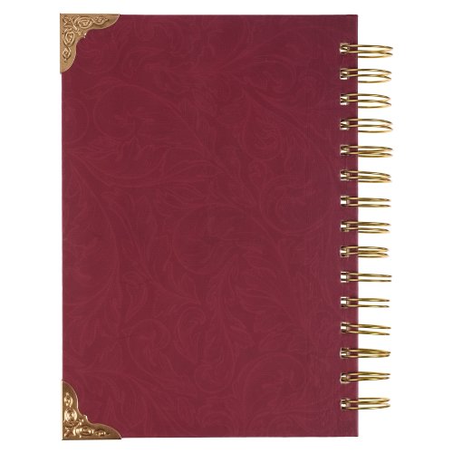 Journal Spiral Cream/Burgundy Trust in the Lord Floral Prov. 3:5