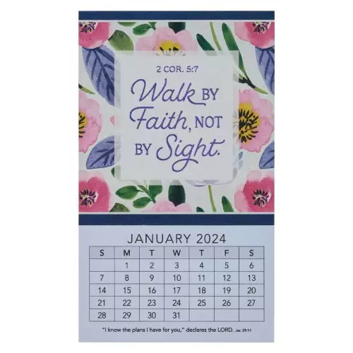 2024 Mini Magnetic Calendar Walk By Faith 2 Cor. 5:7