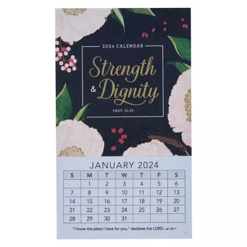 2024 Mini Magnetic Calendar Strength & Dignity Prov. 31:25