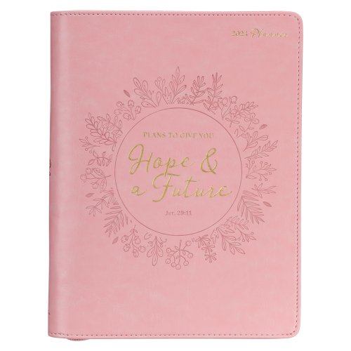 12 Month Executive Vegan Leather Planner for Women: Hope & a Future - Jeremiah 29:11