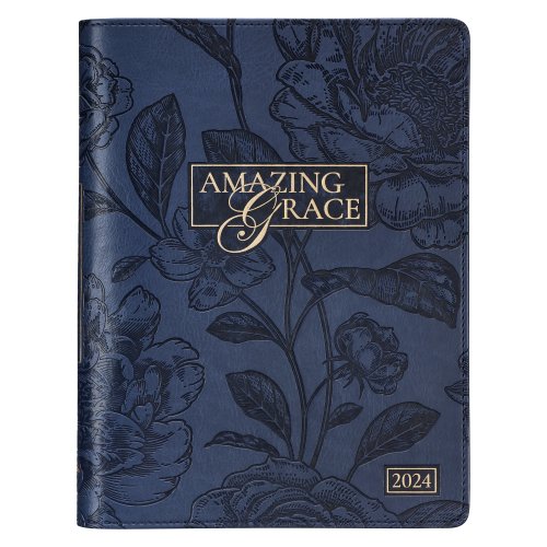 12 Month Executive Vegan Leather Planner for Women: Amazing Grace