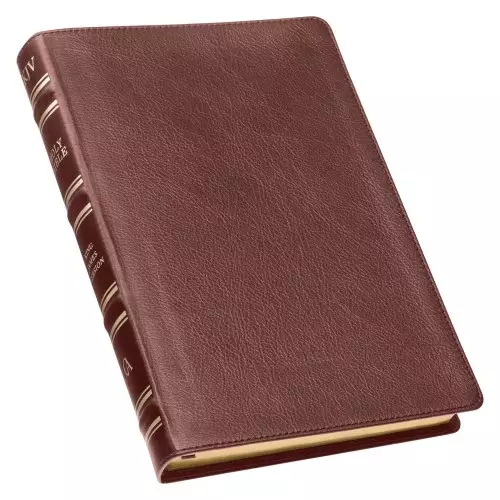 KJV Bible Thinline LP Full Grain Leather, Mahogany