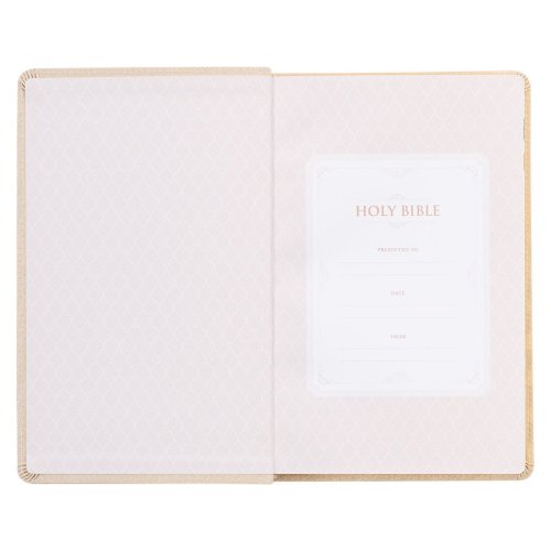 KJV Holy Bible, Standard Size Faux Leather Red Letter Edition - Thumb Index & Ribbon Marker, King James Version, Pearlescent Taupe