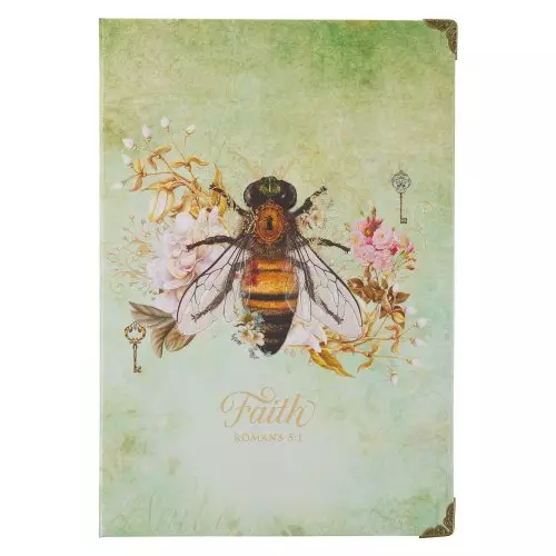 Journal-Hardcover-Mint Bee Faith Rom. 5:1