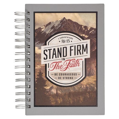Journal Spiral-bound Gray Stand Firm 1 Cor. 16:13