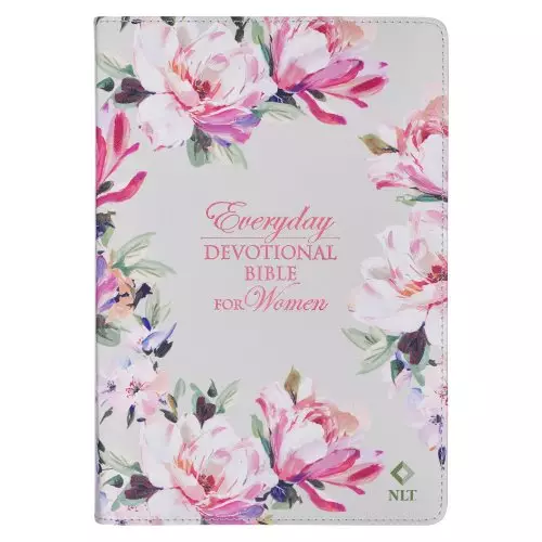 Devotional Bible NLT for Women Faux Leather, Floral