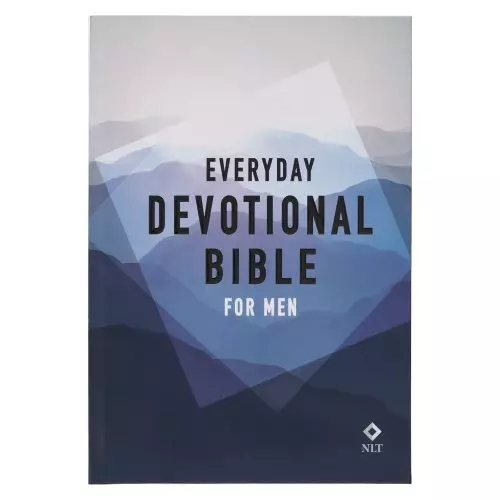 Devotional Bible NLT for Men Softcover, Blue