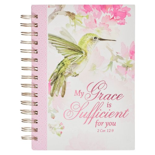 Journal Spiral Pink My Grace 2 Cor. 12:9