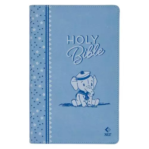 Bible NLT Infant Faux leather, Blue