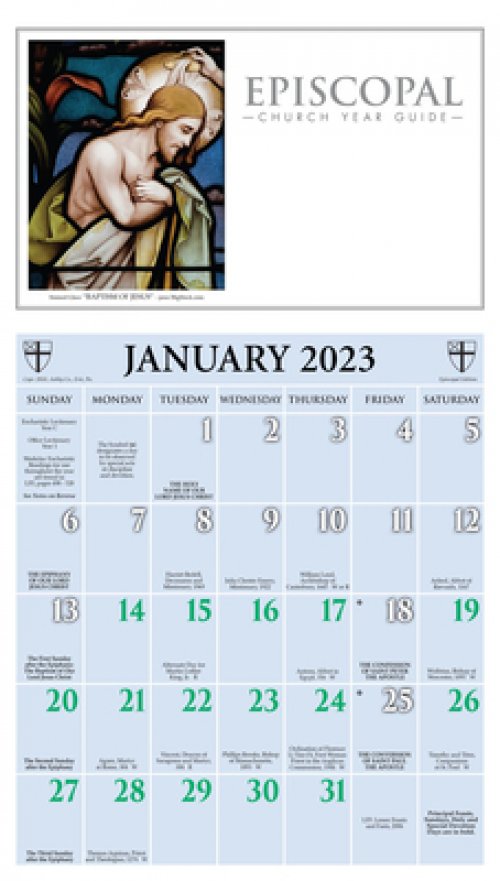 2023 Episcopal Church Year Guide Kalendar January 2023 Through