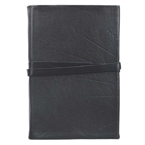 Journal Classic Full-grain Leather w/Wrap Black Commit to the Lord Prov. 16:3