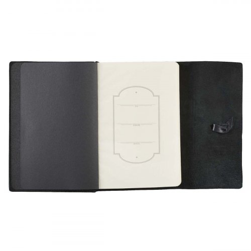 Journal Classic Full-grain Leather w/Wrap Black Commit to the Lord Prov. 16:3