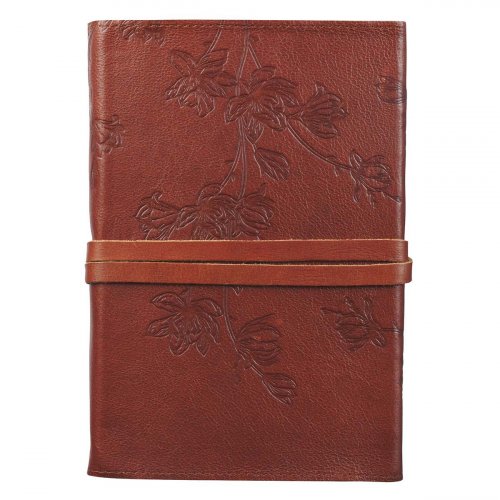 Journal Classic Full-grain Leather w/Wrap Brown Faith