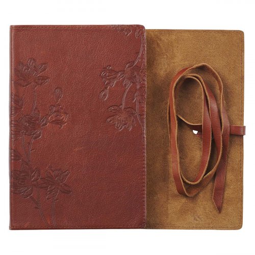 Journal Classic Full-grain Leather w/Wrap Brown Faith