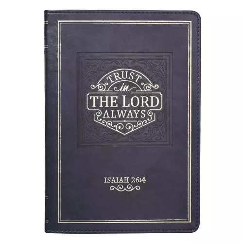 Journal-Classic LuxLeather-Trust In The Lord Always-Black