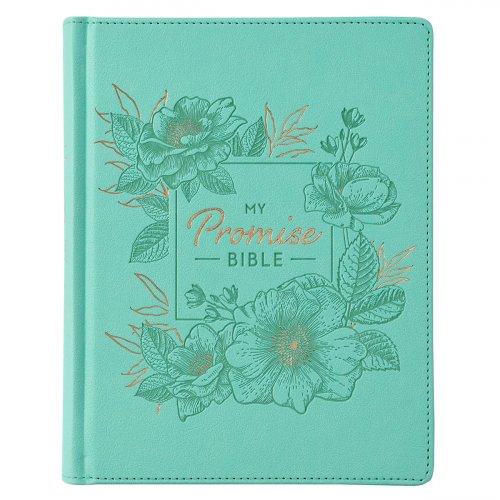 KJV Promise Bible, Teal, Imitation Leather, Journalling, Colouring, Gilt Edge, Ribbon Marker, Book Introductions, Presentation Page, Stickers, Bible Tabs, Storage Pocket