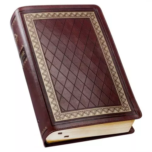 KJV Study Bible Faux Leather, Saddle Tan/Diamond
