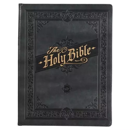 KJV Note-taking Bible LP Faux Leather HC, Gray