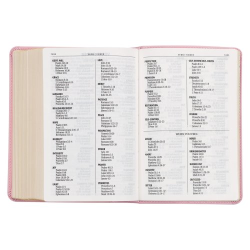 KJV Bible Compact LP Faux Leather, Pink