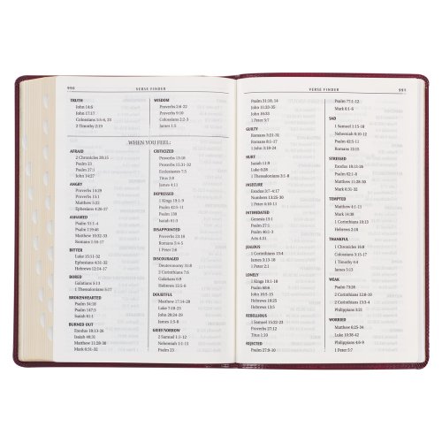 KJV Bible Thinline LP Faux Leather, Burgundy
