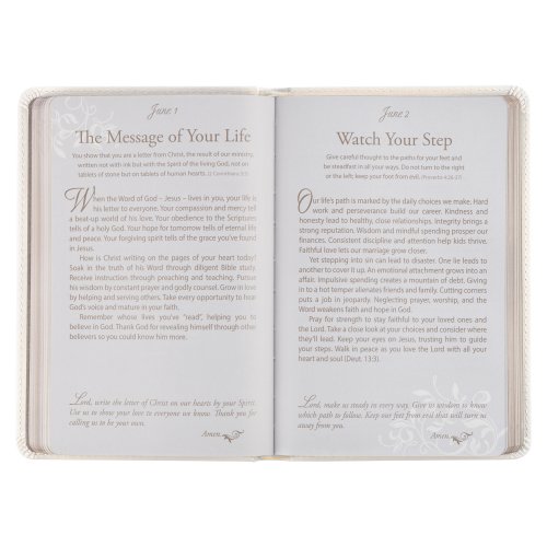 Mr. & Mrs. 366 Devotions for Couples White Faux Leather Devotional