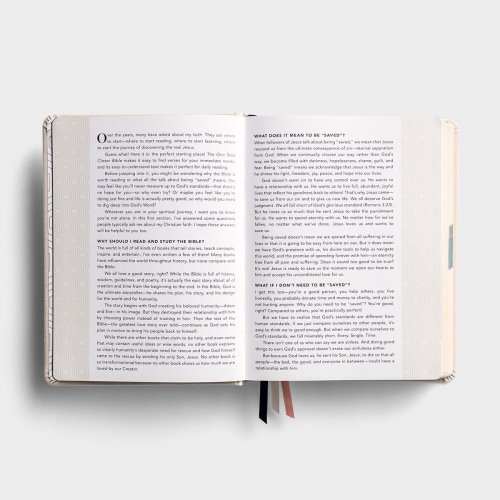Candace Cameron Bure - One Step Closer - NLT Bible - Warm Grey Cloth Over Board