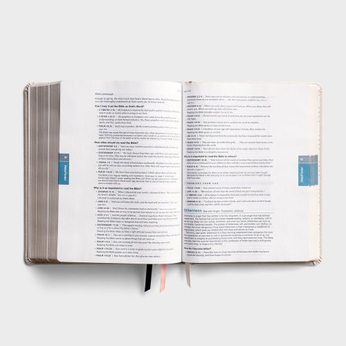 Candace Cameron Bure - One Step Closer - NLT Bible - Warm Grey Cloth Over Board