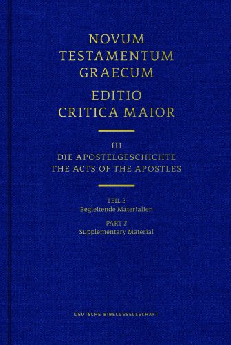 Novum Testamentum Graecum ECM Part 2 Sup