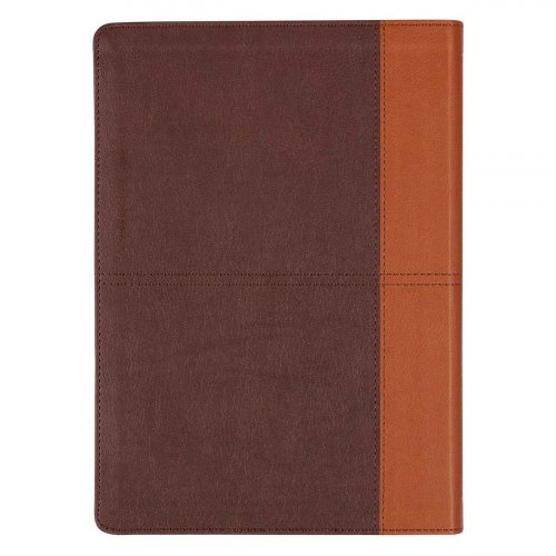 NLT Spiritual Growth Bible, Brown and Tan, Imitation Leather, Articles, Book Introductions, Character Profiles, Cross-References, Topical Index, Presentation Page, Ribbon Markers, Thumb Index