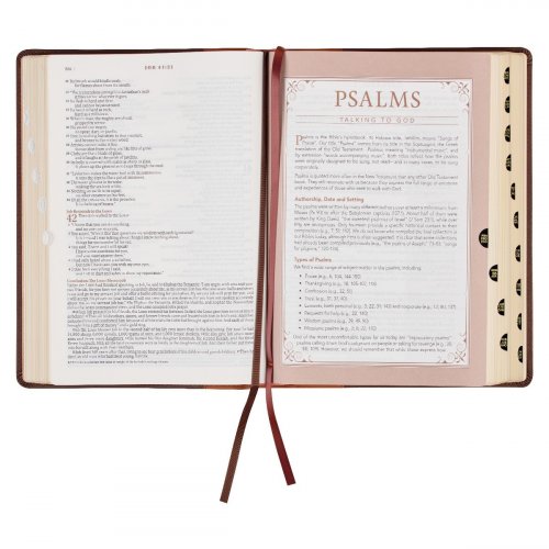NLT Spiritual Growth Bible, Brown and Tan, Imitation Leather, Articles, Book Introductions, Character Profiles, Cross-References, Topical Index, Presentation Page, Ribbon Markers, Thumb Index