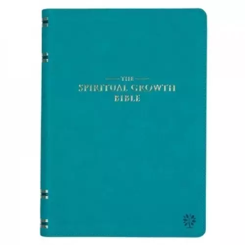 NLT Spiritual Growth Bible, Teal, Imitation Leather, Articles, Book Introductions, Character Profiles, Cross-References, Topical Index, Presentation Page, Ribbon Markers, Thumb Index, Gilt Edge
