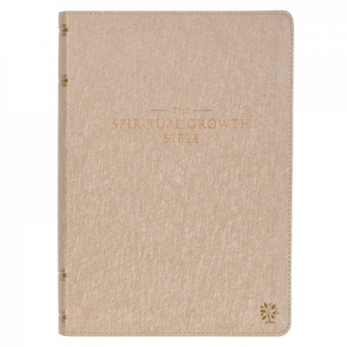 NLT Spiritual Growth Bible, Taupe, Imitation Leather, Articles, Book Introductions, Character Profiles, Cross-References, Topical Index, Presentation Page, Ribbon Markers, Thumb Index, Gilt Edge