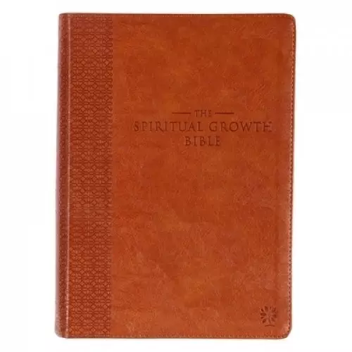 NLT Spiritual Growth Bible, Tan, Imitation Leather, Articles, Book Introductions, Character Profiles, Cross-References, Topical Index, Presentation Page, Ribbon Markers, Thumb Index