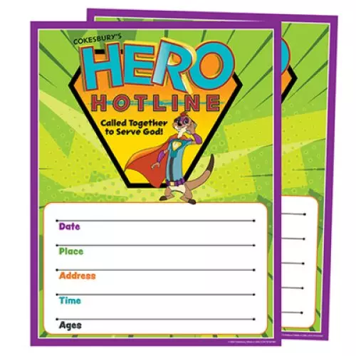 Vacation Bible School (Vbs) Hero Hotline Small Promotional Posters (Pkg of 2): Called Together to Serve God!