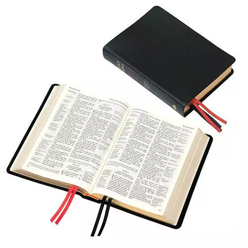 KJV Westminster Reference Bible, Black, Leather, Boxed, 200,000 + References, Concordance, Maps, Gilt Edged, Ribbon Marker, Presentation Page, Reading Plan