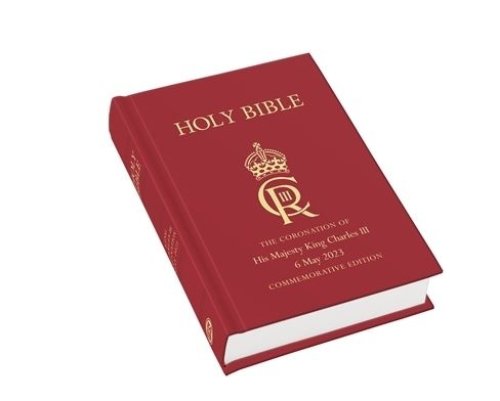 KJV King Charles III Coronation Royal Ruby Text Bible Burgundy