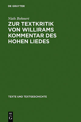Zur Textkritik Von Willirams Kommentar Des Hohen Liedes