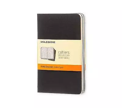 Black Moleskine Pocket Ruled Cahier Journal Set