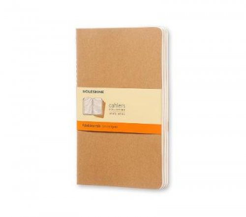 Kraft Moleskine Large Ruled Cahier Journal Set