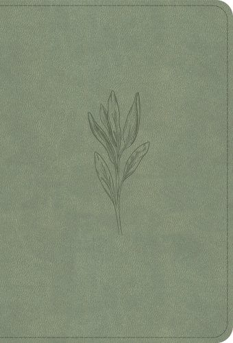 NASB Large Print Compact Reference Bible, Sage SuedeSoft LeatherTouch