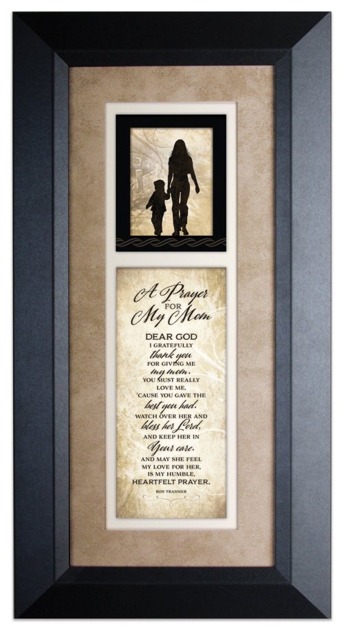 Wall Plaque-A Prayer For My Mom/Silhouettes (8" x 16")