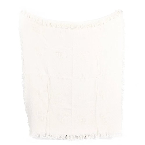 Heart Cross Natural Texture Throw 150 x 127cm