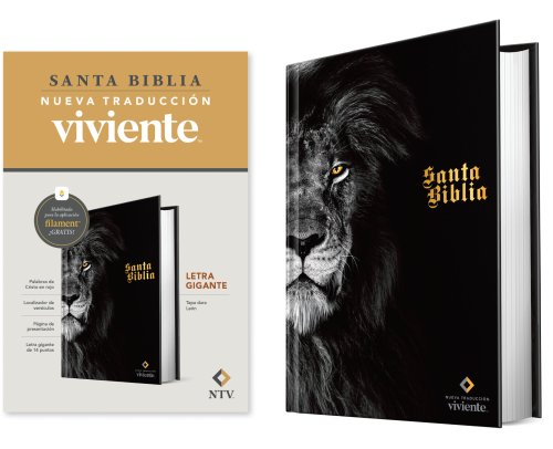 Biblia letra gigante NTV con Filament, León (Tapa dura, Letra Roja)