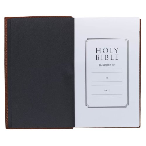 KJV Bible Giant Print Standard-size Full-grain Leather, Dark Brown
