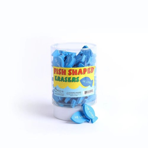 'He Lives' Fish Eraser Pack of 96
