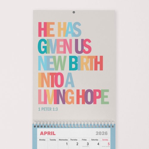 The 2026 Calendar from The Christian Poster Company.